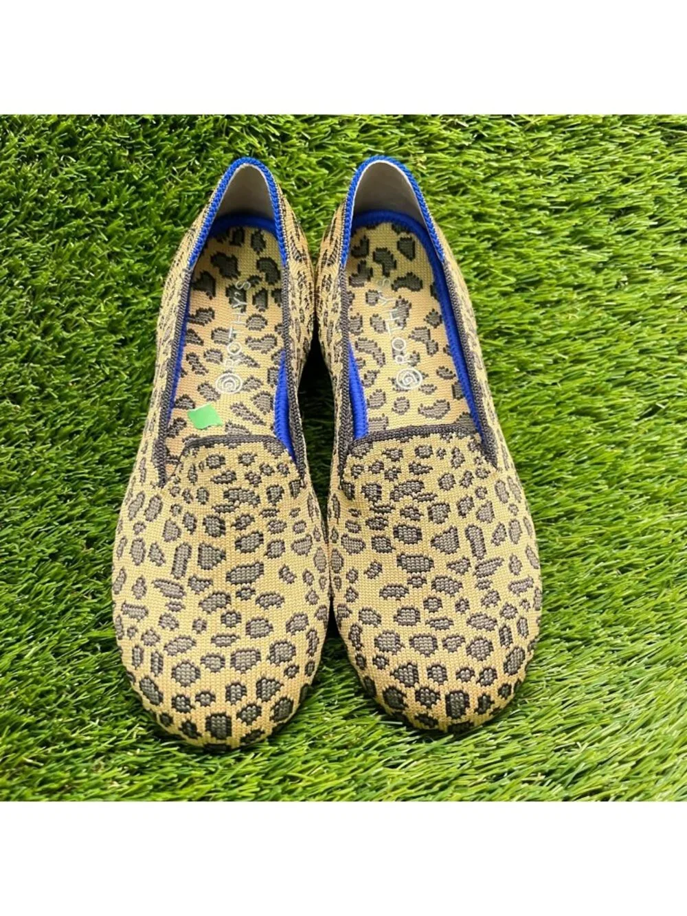 Rothy's The Loafer Leopard Girls Size 3Y Beige Black Casual Slip On Flats Shoes